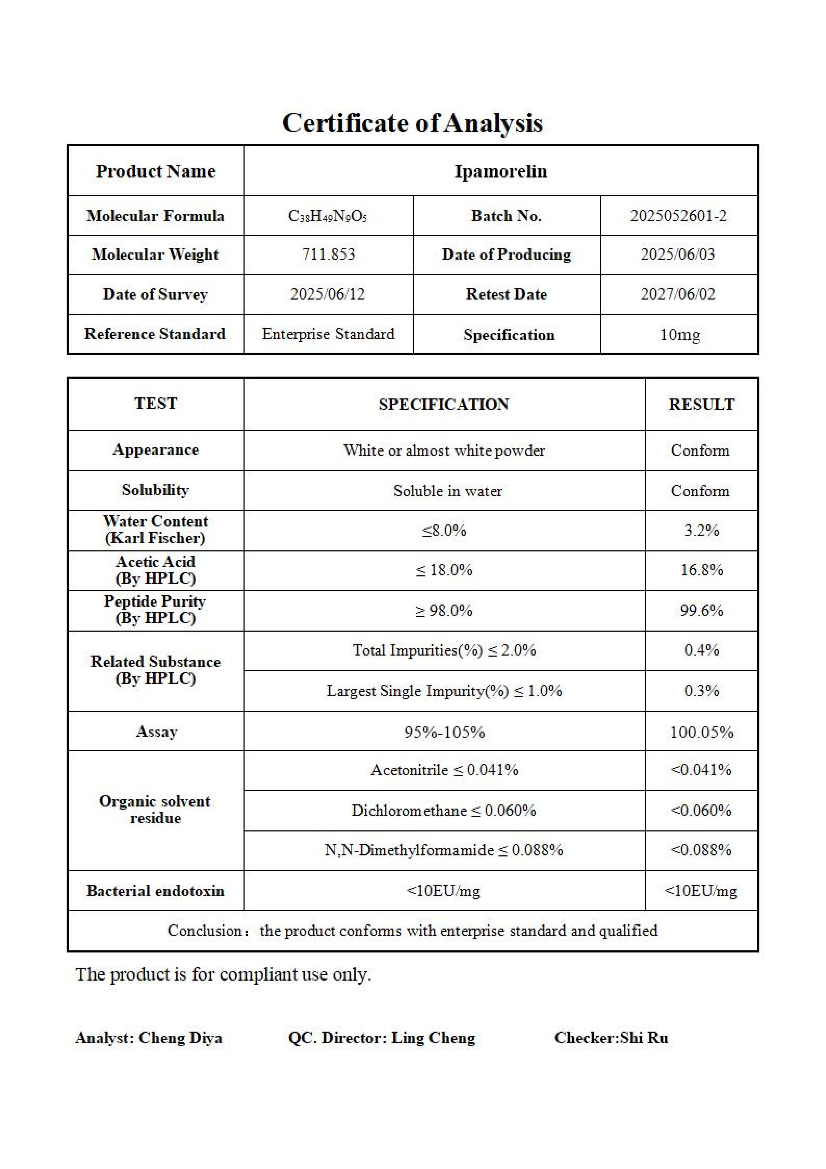 [IP10]Ipamorelin-10MG