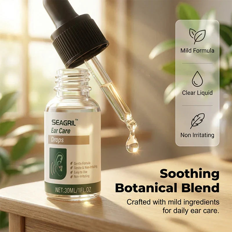 【👑Top Sellers of 2026】👂SEAGRIL™ Ear Care Drops- Tinnitus Relief – Gentle Cleansing & Soothing Relief for Healthy Ears -Plant-Based Formula|FDA-Registered